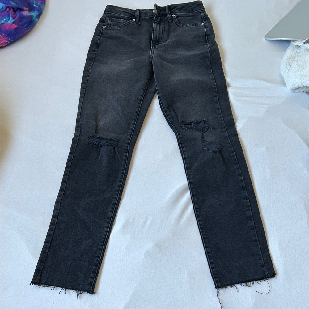 Forever 21 Charcoal Straight Leg Jeans